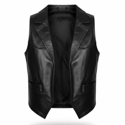 The Virginian James Drury Cowboy Leather Vest