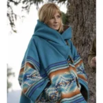 Yellowstone Beth Dutton Blue Fleece Poncho