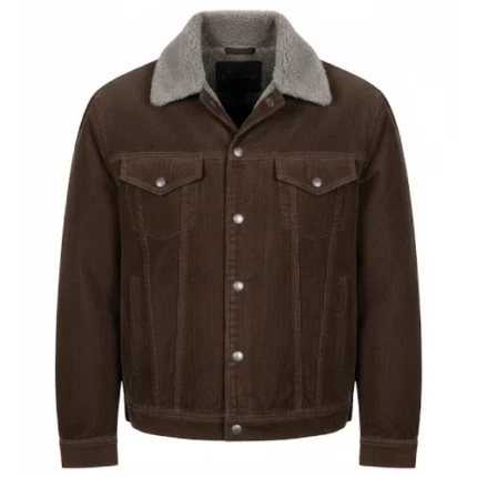 Yellowstone John Dutton Brown Corduroy Jacket