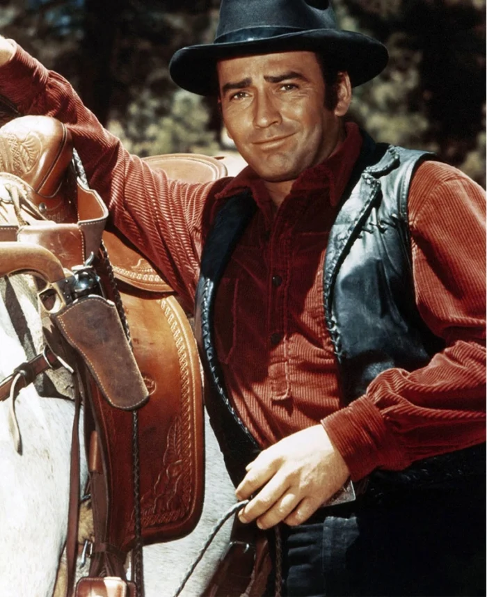 The Virginian James Drury Cowboy Leather Vest