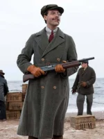 Jack Huston Boardwalk Empire Gray Trench Coat