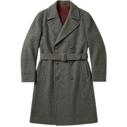 Jack Huston Boardwalk Empire Gray Trench Coat