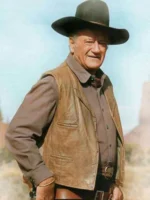 John Wayne Distressed Brown Leather Vest
