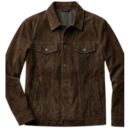 Paul Walter Hauser Americana Brown Suede Jacket