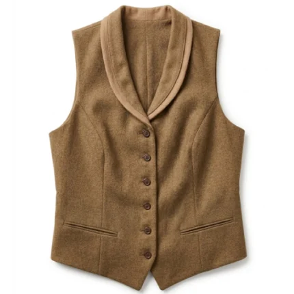 1883 Faith Hill Brown Wool Vest