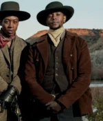 Edi Gathegi The Harder They Fall Brown Peacoat