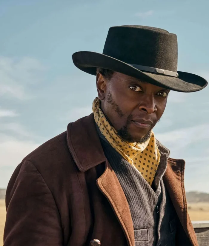 Edi Gathegi The Harder They Fall Brown Peacoat