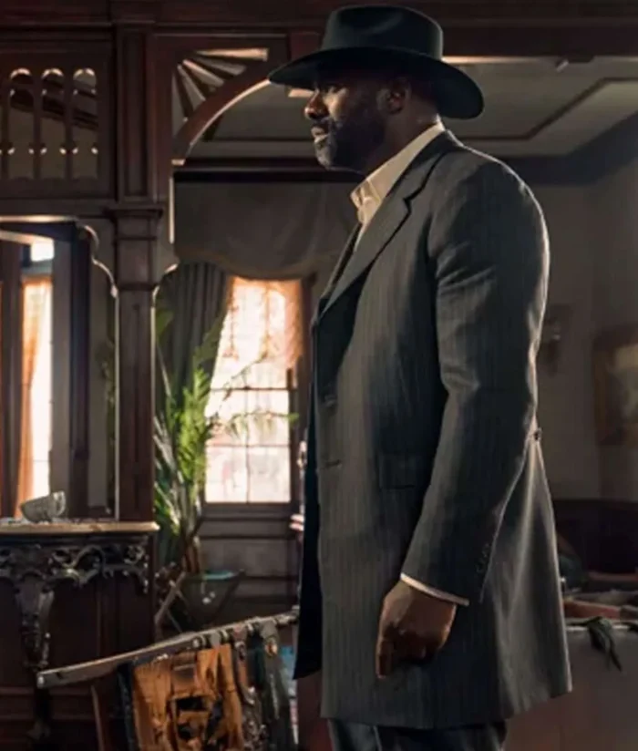 Idris Elba The Harder They Fall Blue Coat