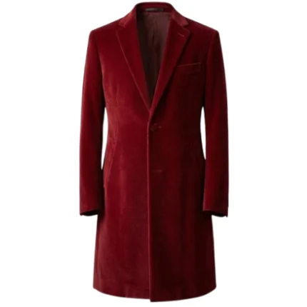 Idris Elba The Harder They Fall Red Velvet Coat
