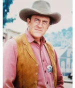 James Arness Gunsmoke Brown Suede Vest