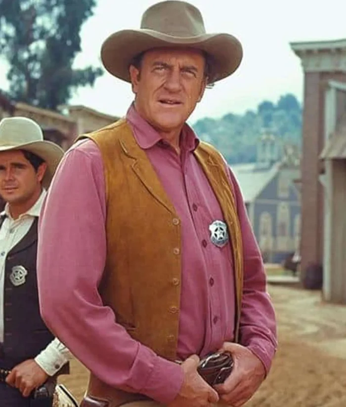 James Arness Gunsmoke Brown Suede Vest