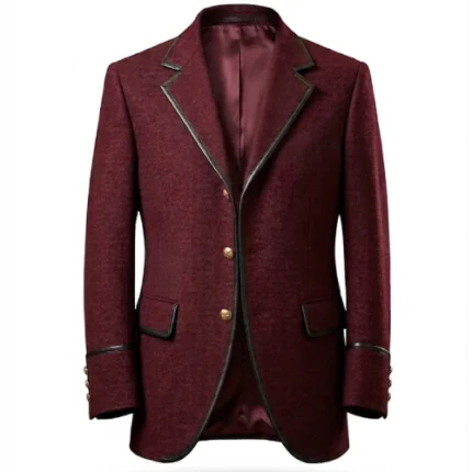 RDR 2 Arthur Maroon Wool Blazer Coat