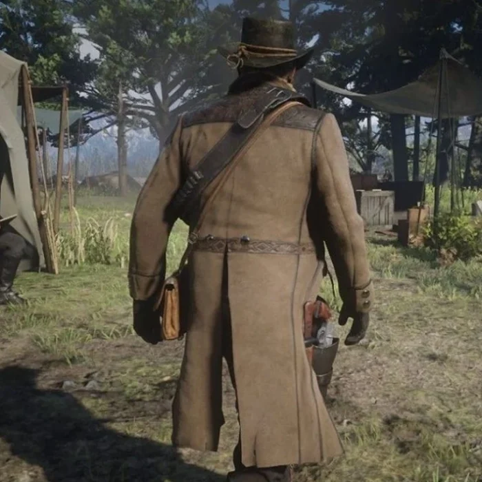RDR 2 Montana Brown Shearling Coat