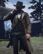RDR 2 Montana Brown Shearling Coat