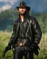 RDR2 Arthur Morgan Black Leather Blazer