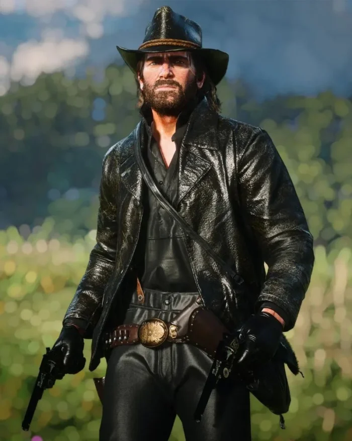 RDR2 Arthur Morgan Black Leather Blazer