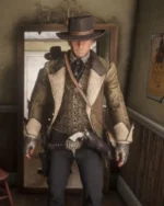 RDR2 Cougar Cutaway Green Leather Coat