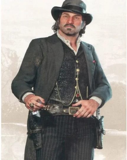 RDR2 Dutch Van Der Linde Black Wool Coat