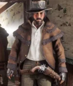 RDR2 Riggs Brown Suede Fringe Coat
