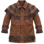 RDR2 Riggs Brown Suede Fringe Coat
