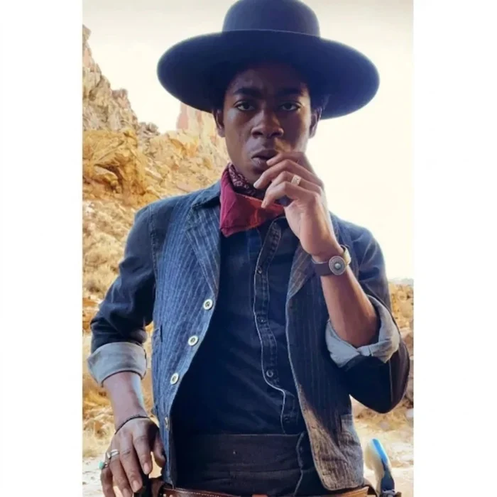 RJ Cyler The Harder They Fall Blue Lining Vest