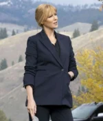 Yellowstone S03 Kelly Reilly Blue Wool Blazer