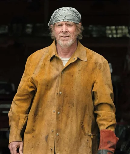 Yellowstone S03 Will Patton Brown Suede Jacket