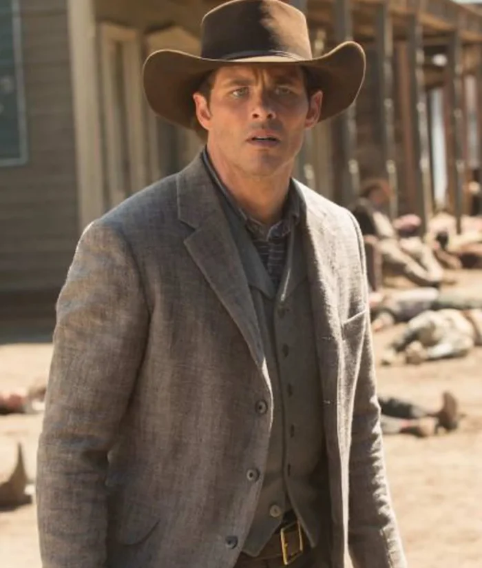 Westworld James Marsden Grey Wool Blazer