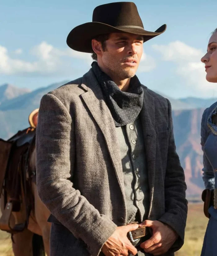 Westworld James Marsden Grey Wool Blazer
