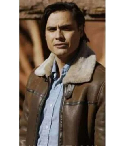 Zahn Mcclarnon Dark Winds Brown Shearling Jacket