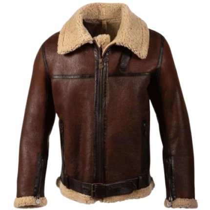 Zahn Mcclarnon Dark Winds Brown Shearling Jacket