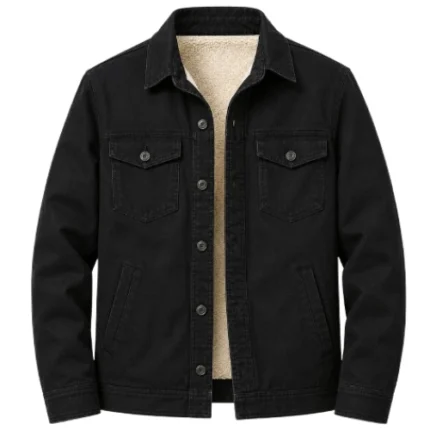 Justified Raylan Givens Black Cotton Sherpa Jacket