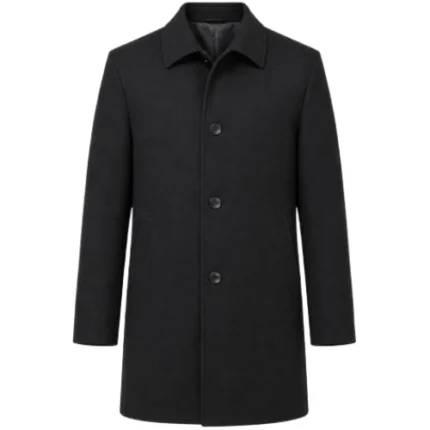 Justified Raylan Givens Black Wool Trench Coat
