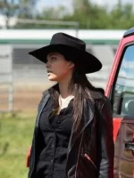 Madison Cheeatow Heartland Black Leather Jacket