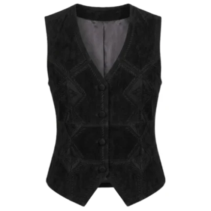 Marianly Tejada Ransom Canyon Black Suede Vest