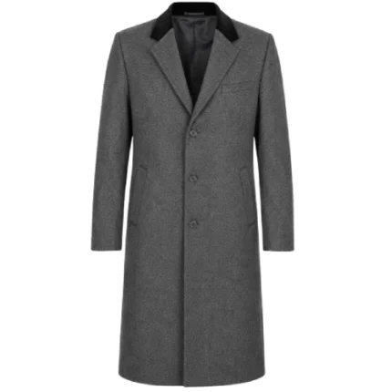 Brad Leland Hostile Territory Grey Wool Trench Coat