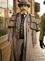 Django Unchained Christoph Waltz Grey Wool Coat
