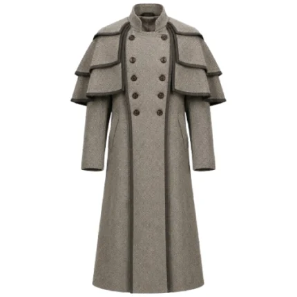 Django Unchained Christoph Waltz Grey Wool Coat
