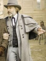 Django Unchained Christoph Waltz Grey Wool Coat
