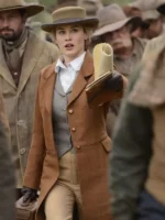 Dominique McElligott Hell on Wheels Brown Coat