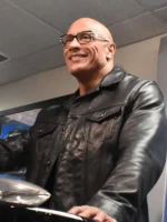Dwayne Johnson Daytona 500 Black Leather Jacket
