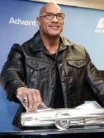 Dwayne Johnson Daytona 500 Black Leather Jacket