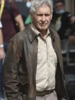 Harrison Ford Dial of Destiny Brown Leather Jacket