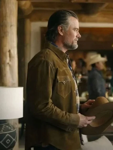 Josh Duhamel Ransom Canyon S01 Suede Trucker Jacket