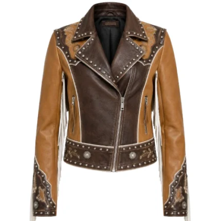 Lainey Wilson People’s Choice Awards Brown Leather Jacket