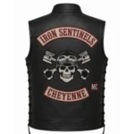 Luke Grimes Marshals Black Leather Vest