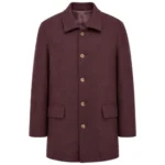 Merritt Wever Godless Maroon Wool Jacket