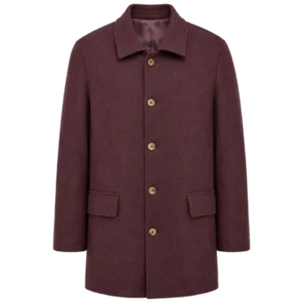 Merritt Wever Godless Maroon Wool Jacket
