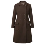 Sara Rowell American Primeval Brown Wool Coat