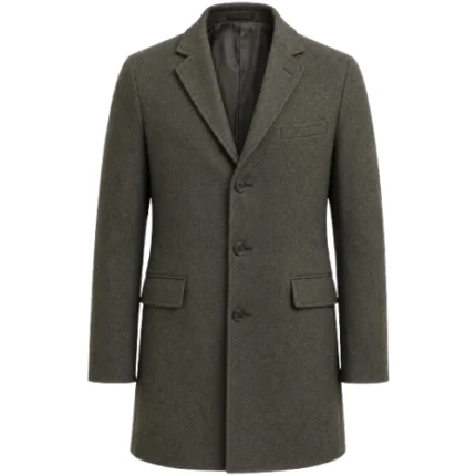Scoot McNairy Godless Grey Wool Coat